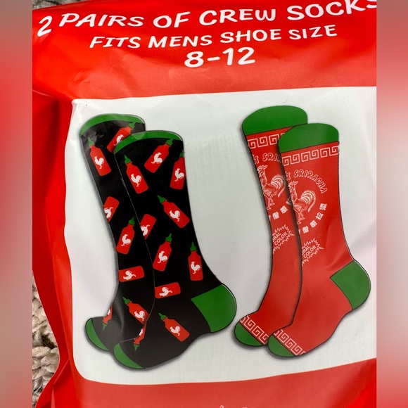 Mad Engine Huy Fong Sriracha crew socks pack - Picture 2 of 4